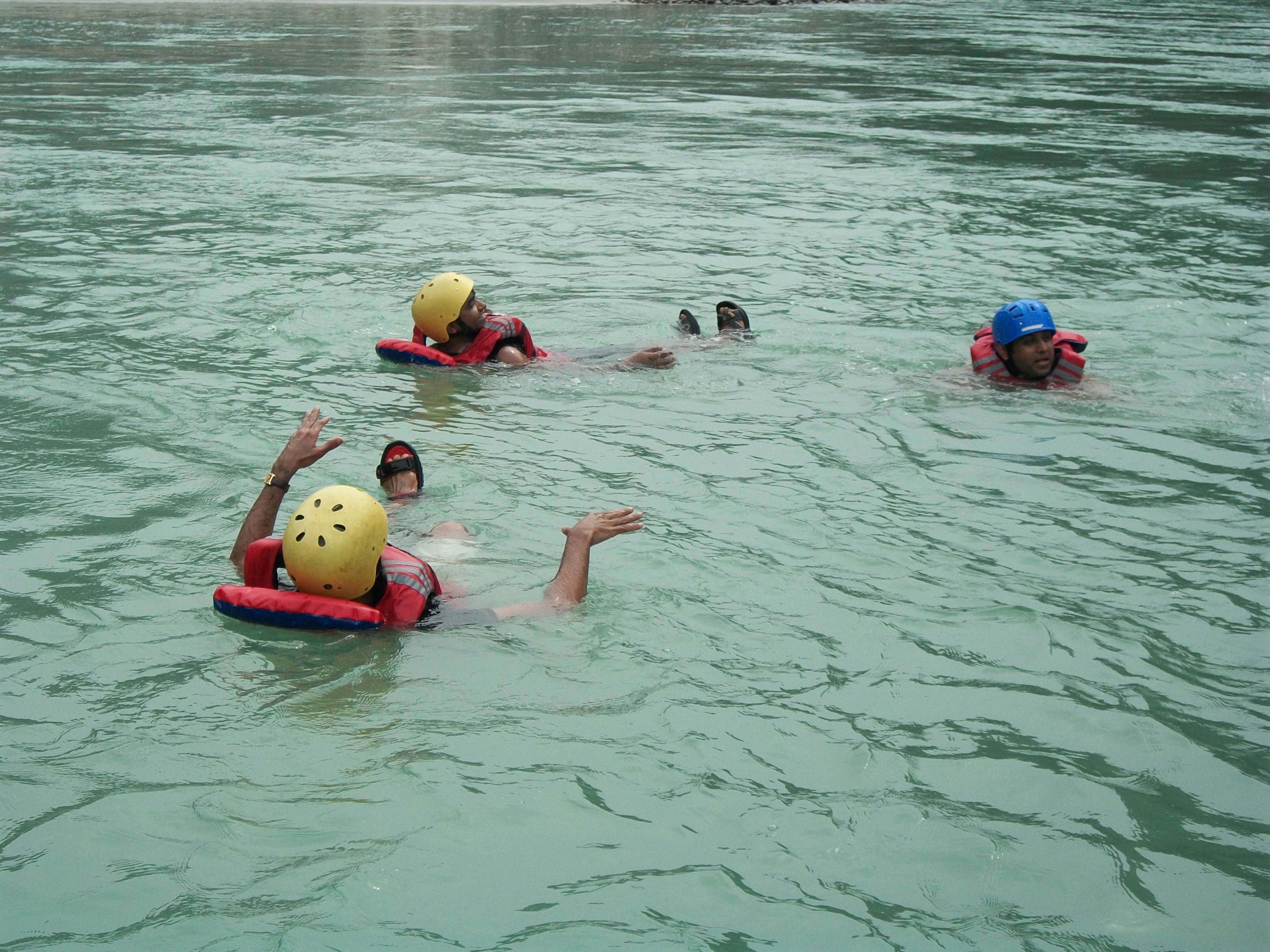 Rafting through rapids