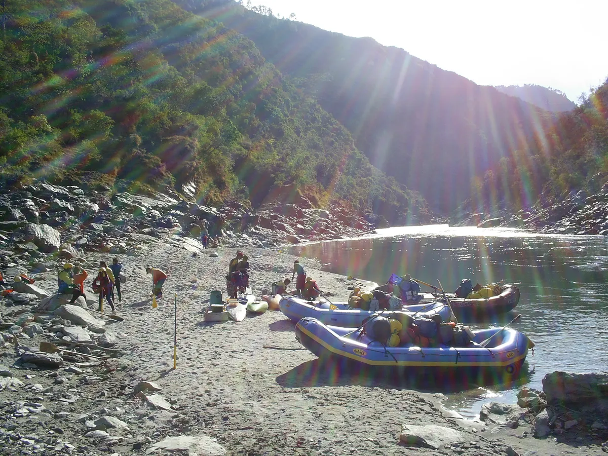 White water rafting excitement