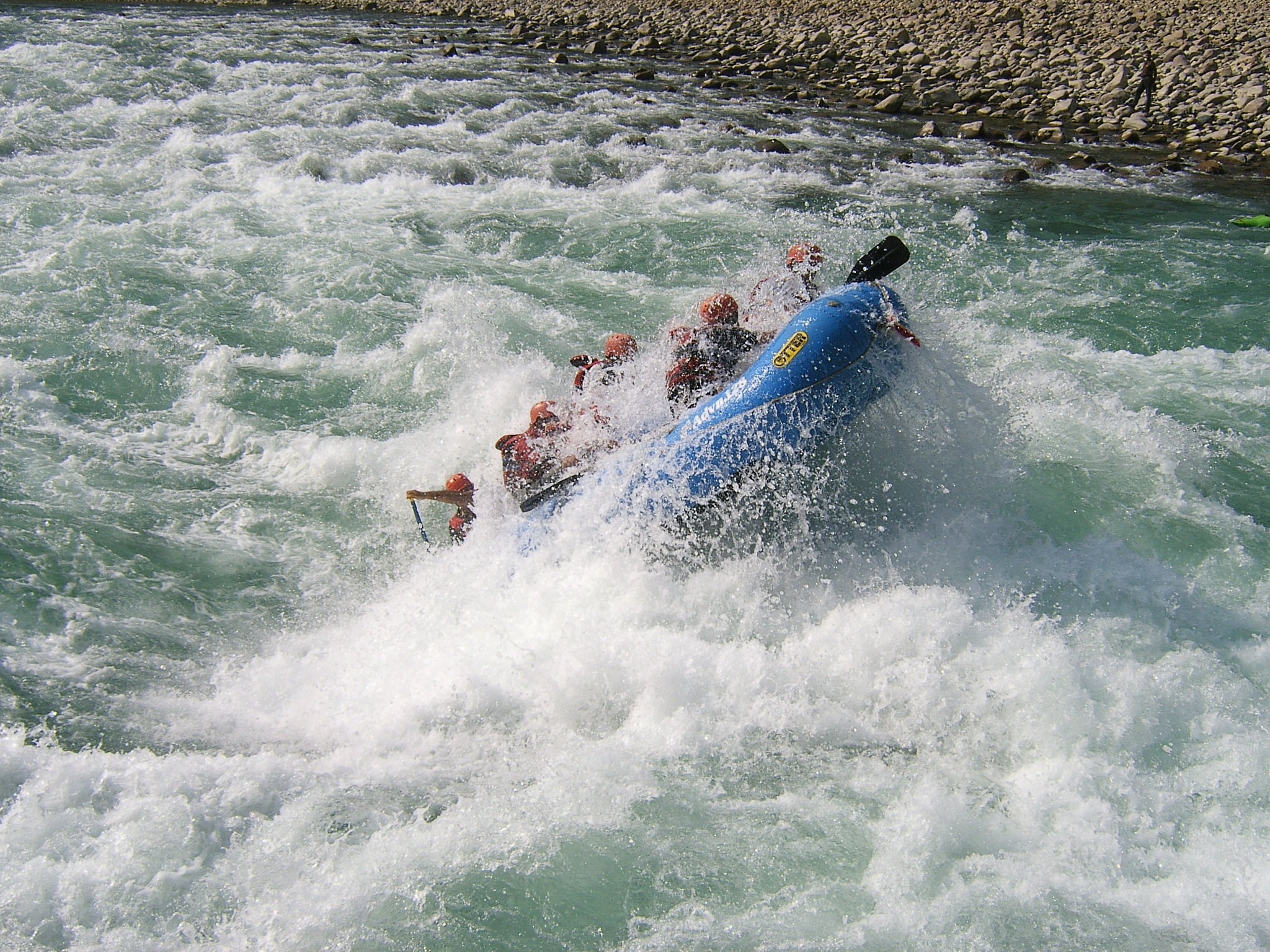 River flowing through mountainous valley